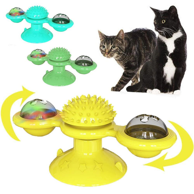 Brinquedo giratório interativo para gatos